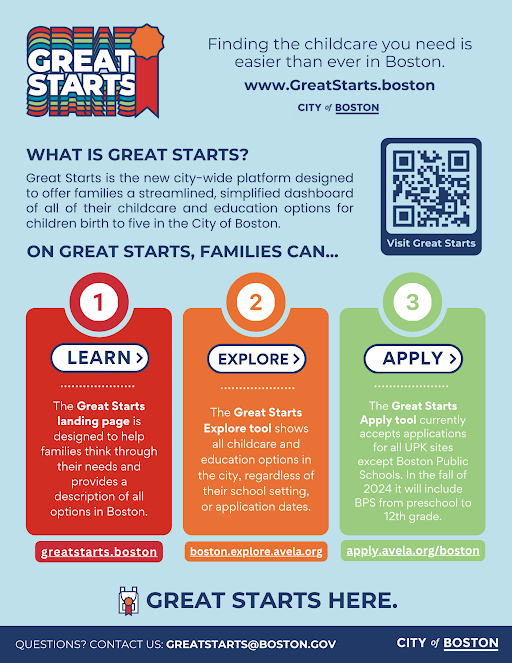 In quotes: “Great Starts” is Boston’s new resource for helping families find the right child care program